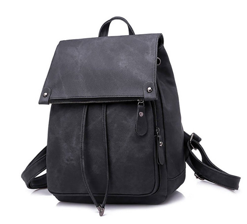 Deliana.bag Freizeitrucksack Mode Echtes Leder Damen Rucksack, Reisetasche,Niedliche Mini Rucksäcke (Set, 1 Stück), Mit Fach, Fronttasche, Rucksack