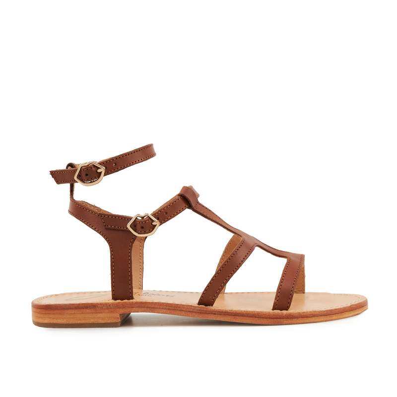 Sandales en cuir Chimere Cognac