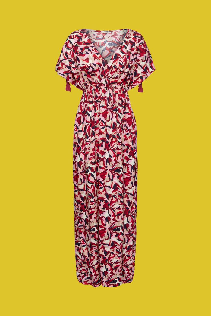 Maxi-Strandkleid mit floralem Muster