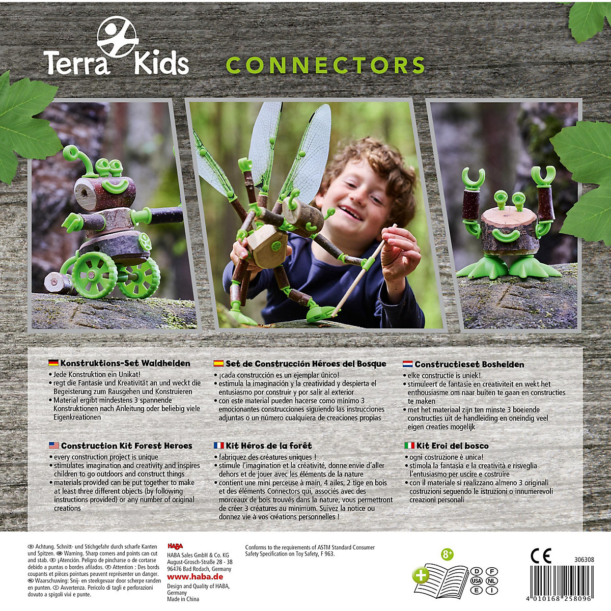 HABA 306308 Terra Kids Connectors Konstruktions-Set Waldhelden