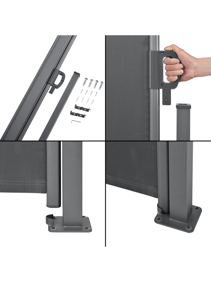 pro.tec Seitenmarkise Mulhacén in Grau (H)160cm günstig kaufen onesize