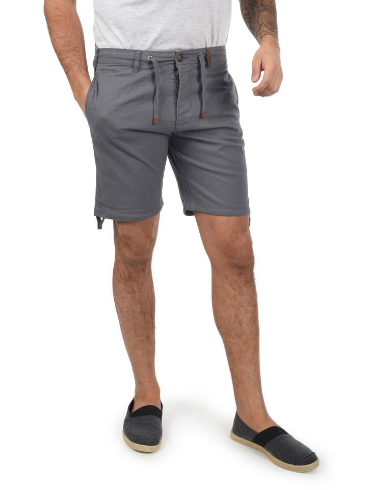 INDICODE Leinenhose IDMoses 70052MM kurze Hose aus Leinenqualität in Grau günstig kaufen