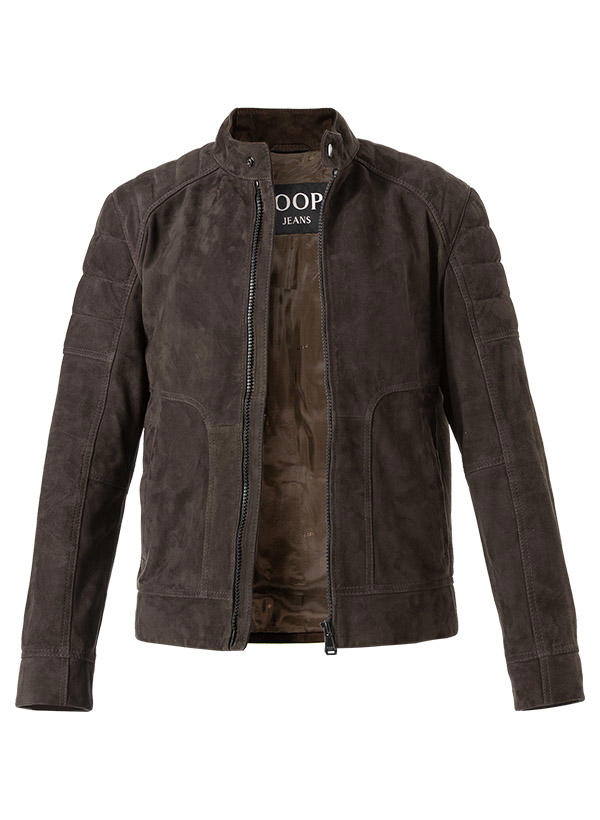 JOOP!, Lederjacke Vira, Ziegenvelours, dunkelbraun