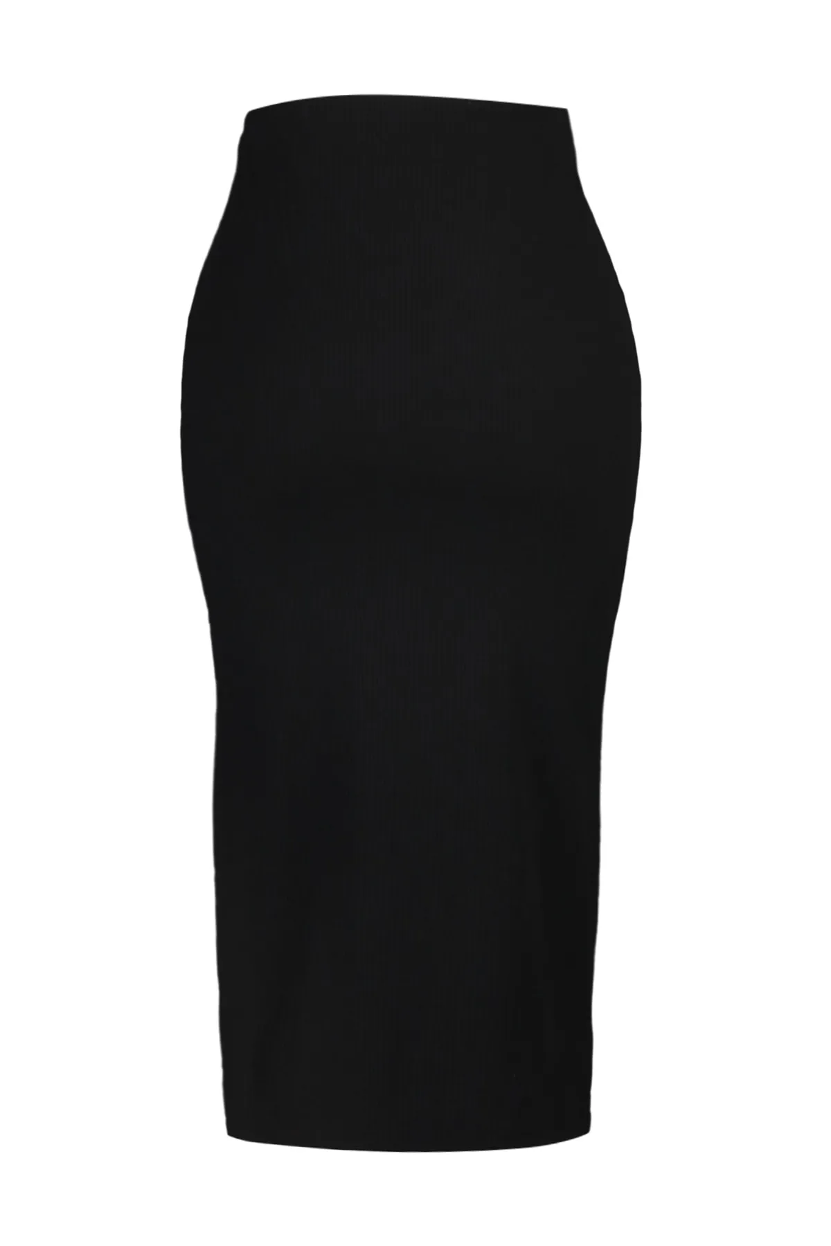 Trendyol Collection  Schwarzer asymmetrischer Strickrock mit glänzendem Schmuckstein TPRAW23ET00023