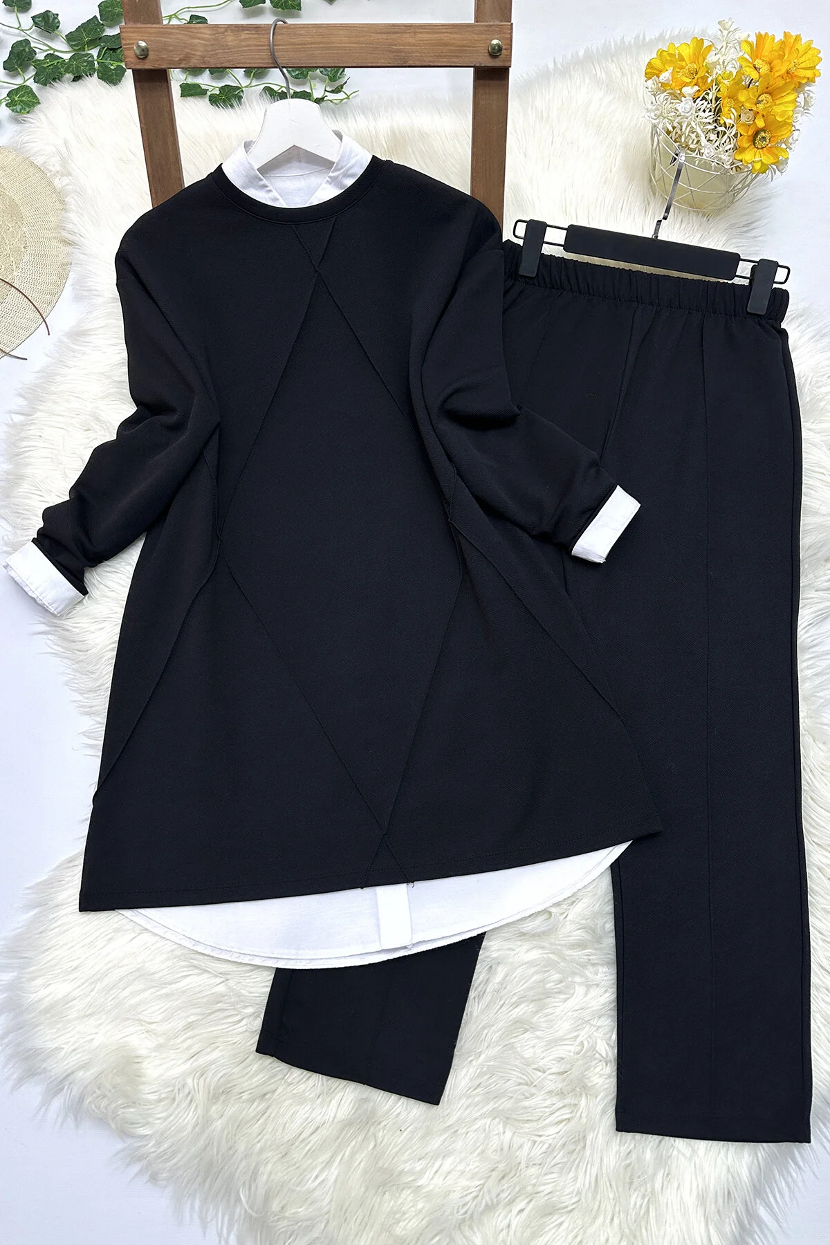 MODAQU  Zweiteiler - Schwarz - Regular Fit