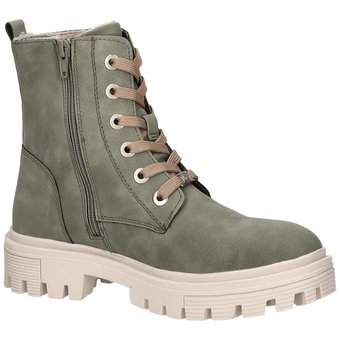 Tom Tailor Schnürstiefelette in grün