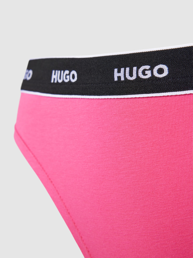String mit elastischem Logo-Bund in pink