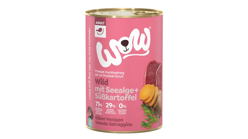 WOW Hundenassfutter Adult Wild 400 g