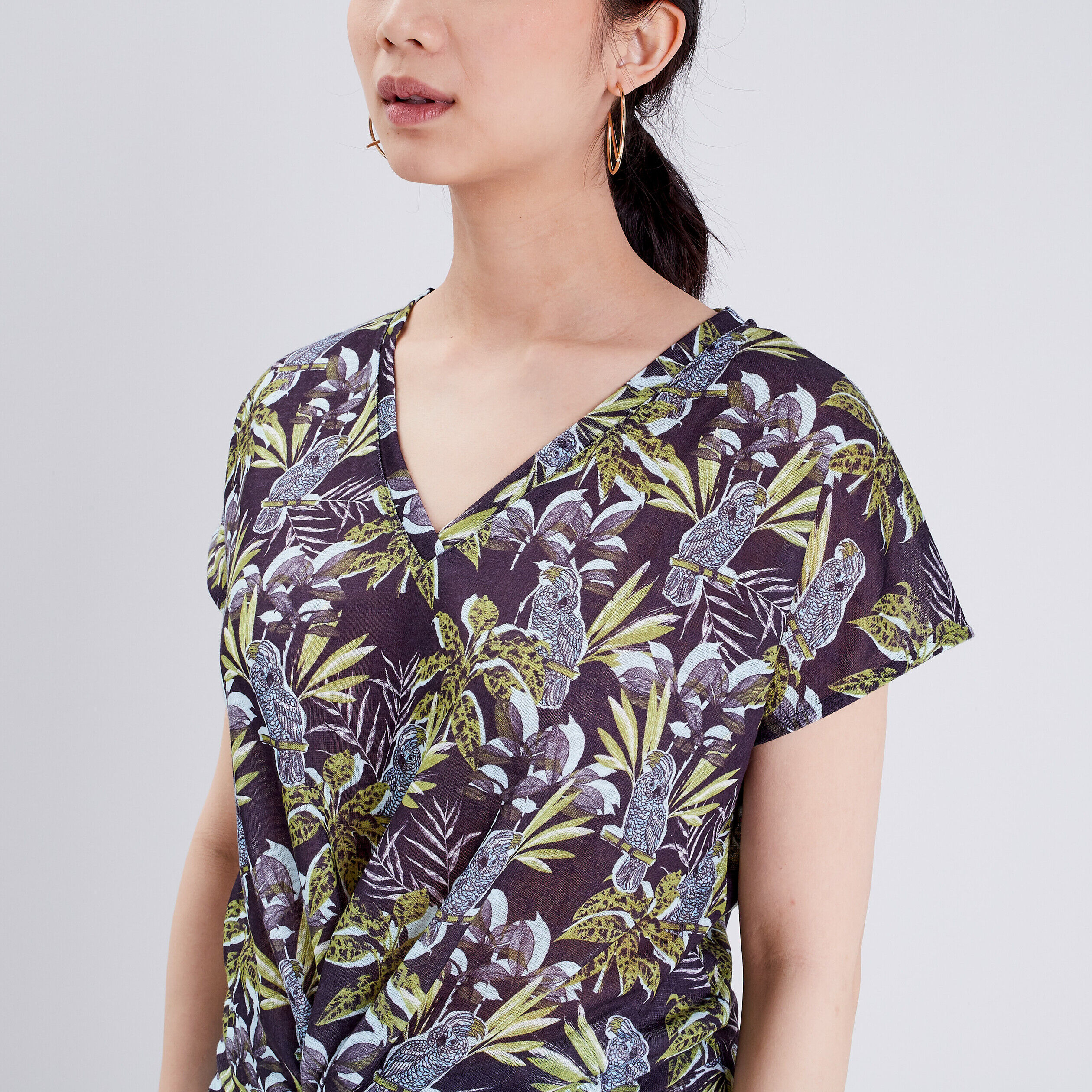 T-shirt manches courtes noir femme | Cache Cache
