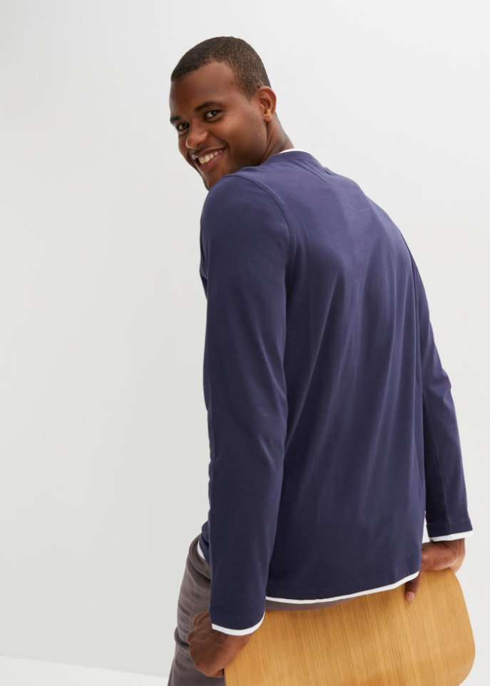 2 in 1 Langarmshirt mit Komfortschnitt