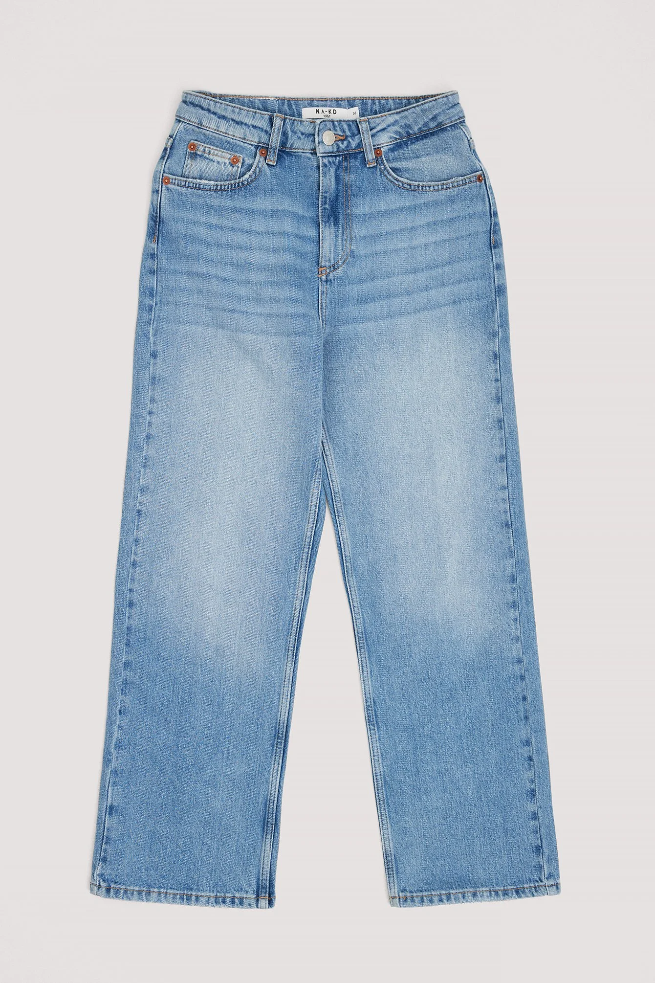 Hochgeschnittene Cropped-Jeans