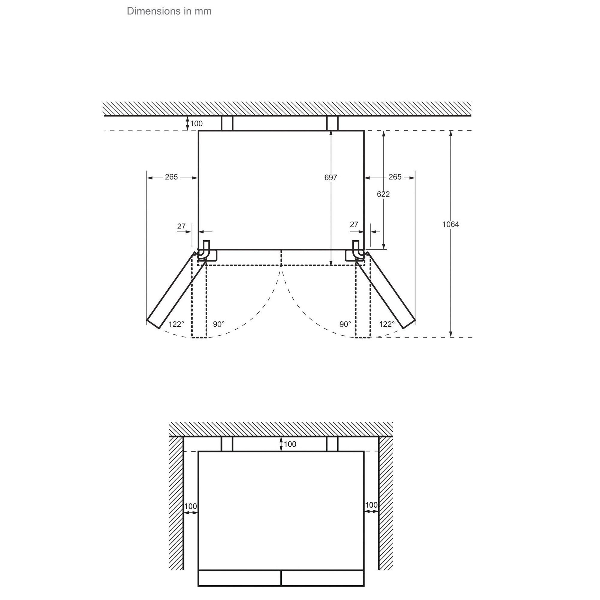 Haier Multi Door HCW58F18EHMP, 177,5 cm hoch, 83 cm breit, WIFI, hOn-App, Wasserspender, Eiswürfelbereiter
