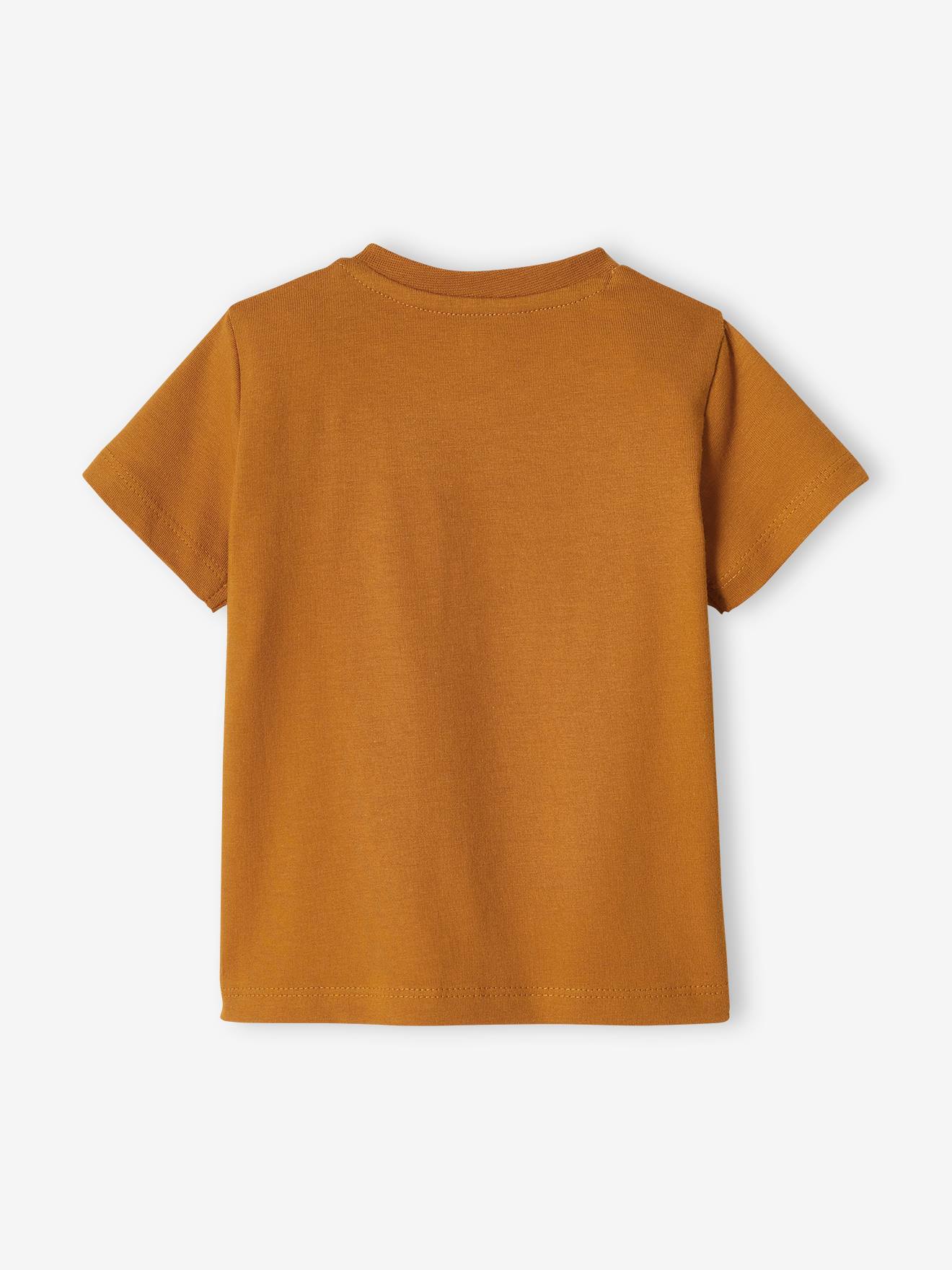 T-shirt colorblock bébé manches courtes caramel