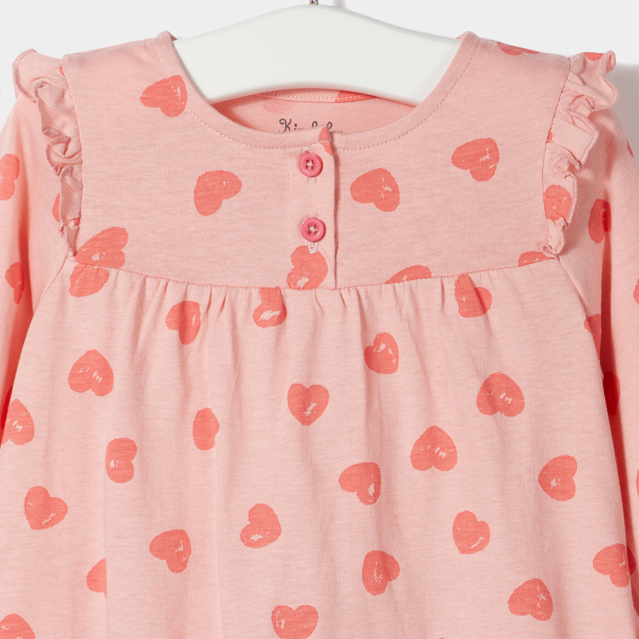 Ensemble 2 pièces blouse et legging rose pastel bébé fille | La Halle