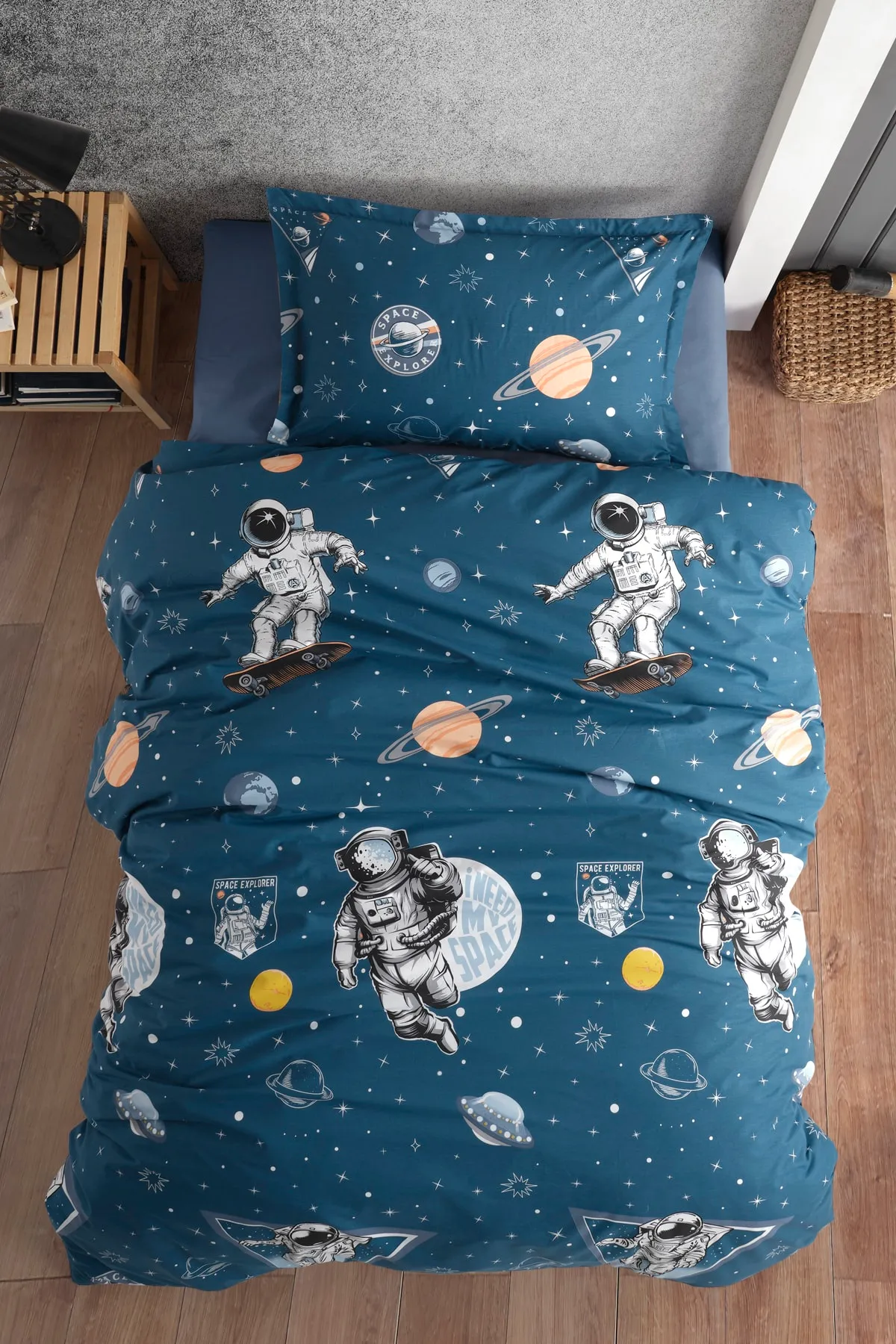 Nordqueen  Ranforce-Einzelbettbezug-Set aus 100 % Baumwolle