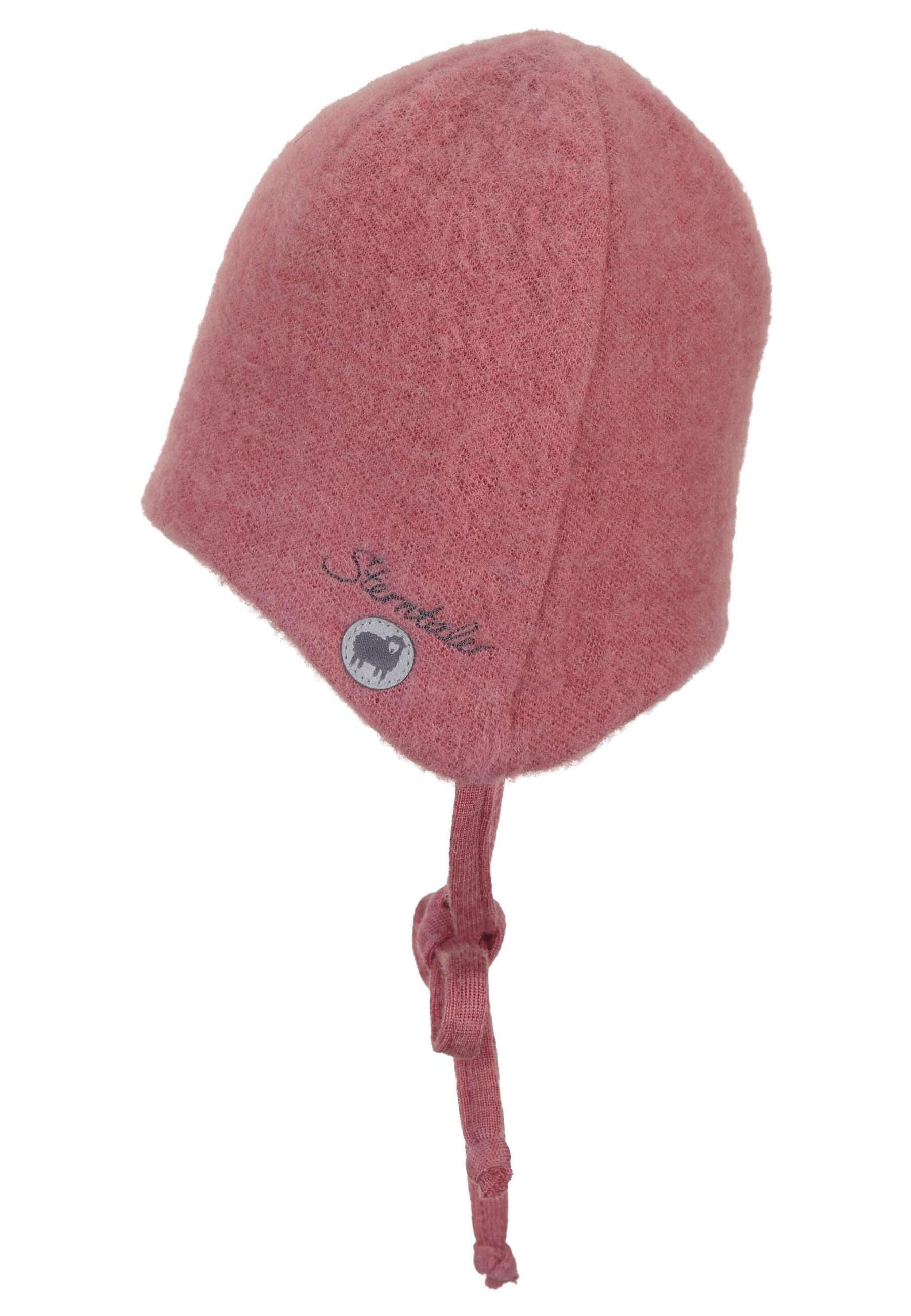 Mütze aus Wolle (Merino) mit Bindeband in 5 Farben