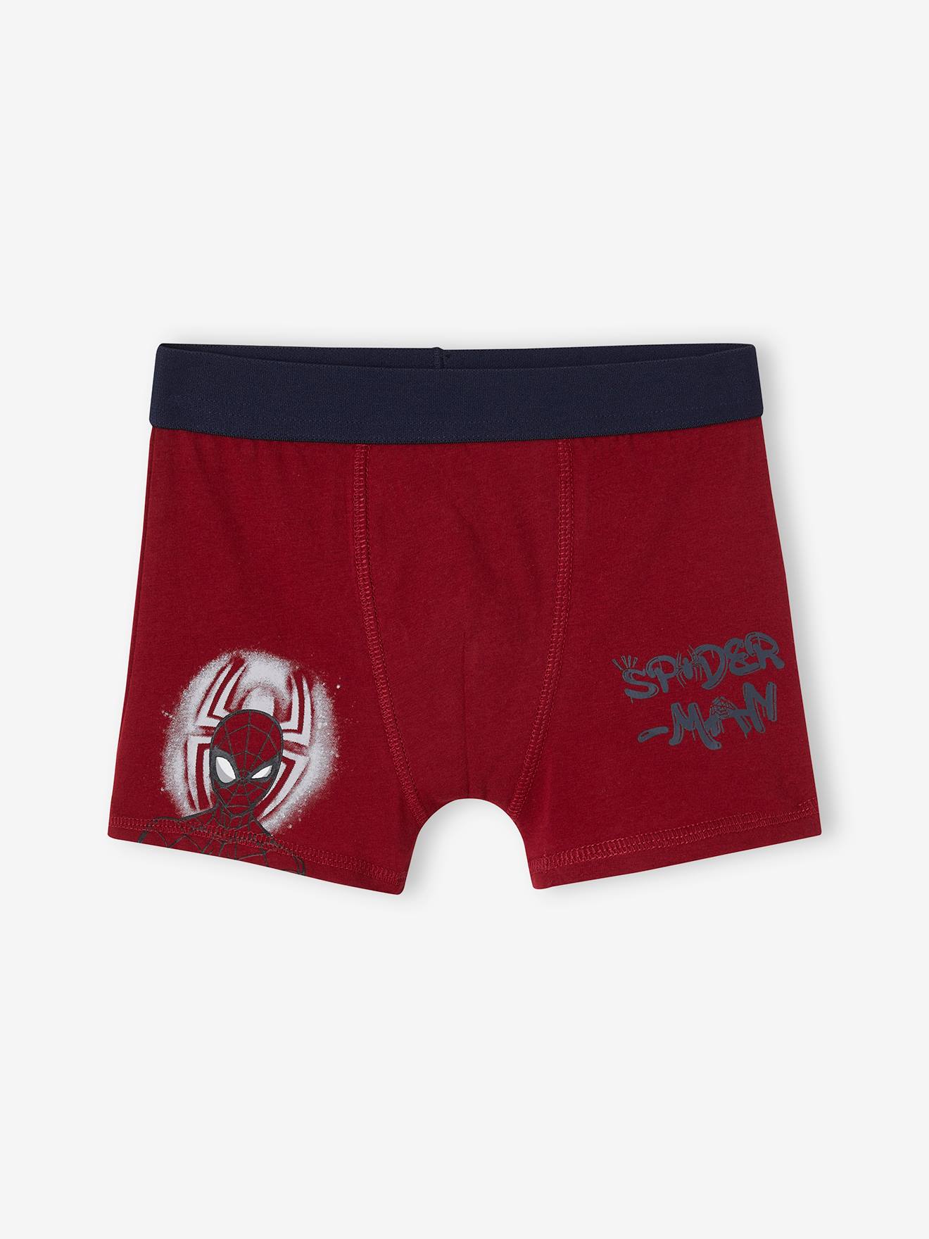 Marvel 3er-Pack Jungen Boxershorts MARVEL SPIDERMAN - rot