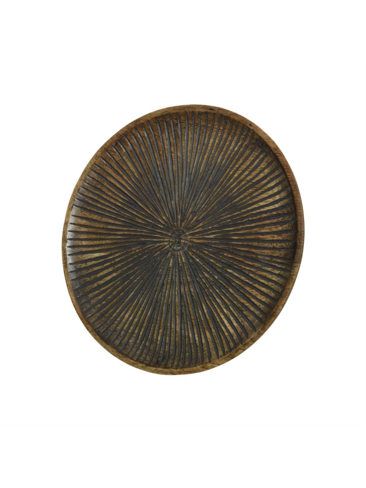 MARELIDA Dekoteller aus Mangoholz in braun - D: 22,5cm günstig kaufen onesize