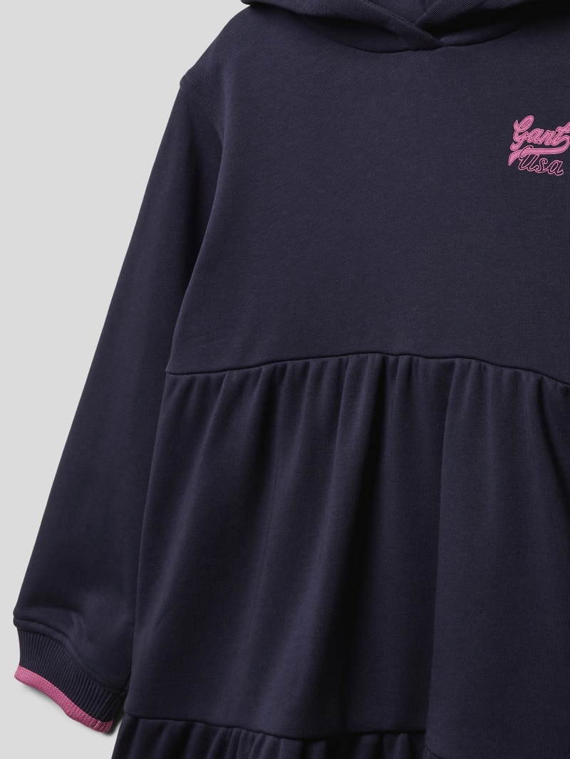 Kleid im Stufen-Look in blau