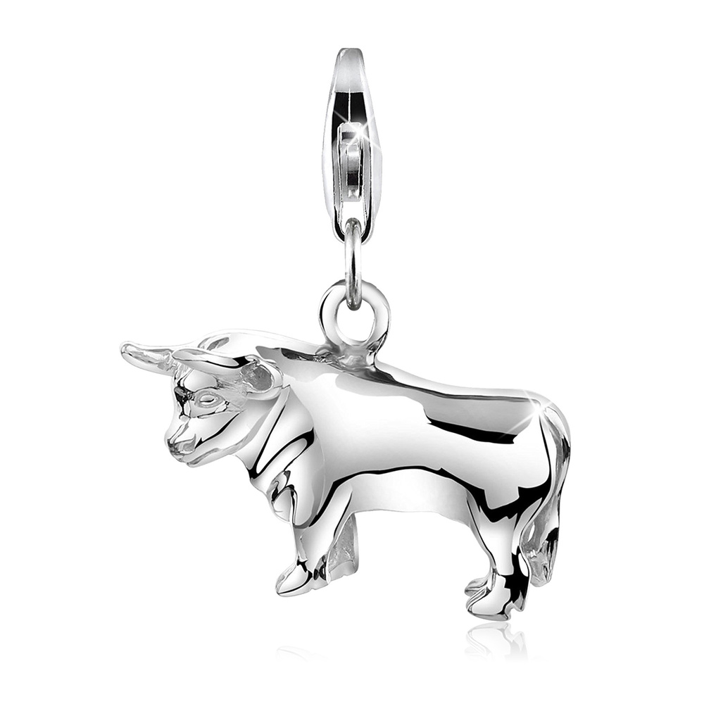 Nenalina Nenalina Amulette Anhänger Sternzeichen Stier Taurus 925 Silber Pendentif