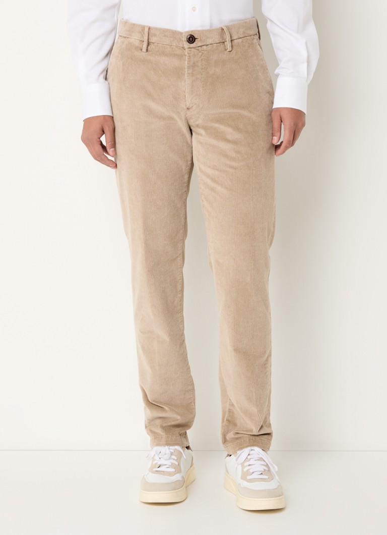 Pantaloni chino skinny din catifea reiată Boggi Milano cu buzunare interioare