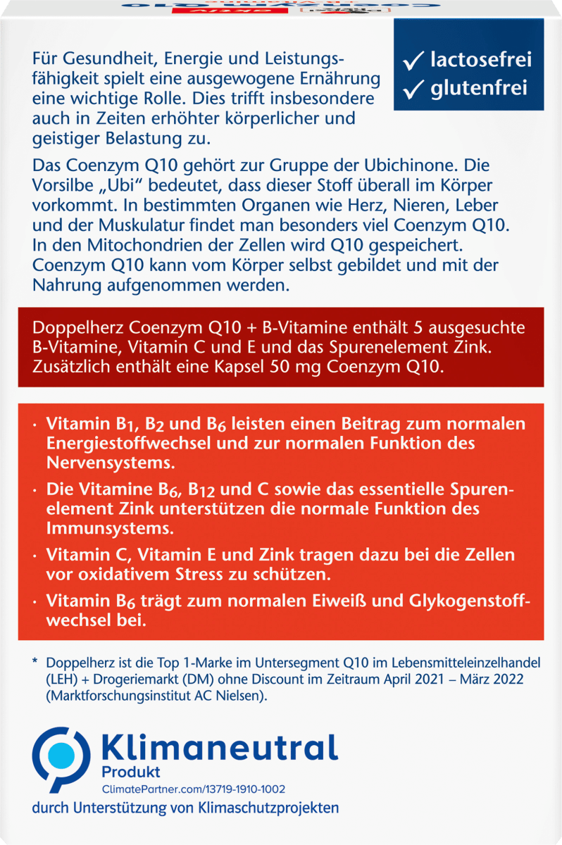 Coenzym Q 10 + B-Vitamine Kapseln 30 St., 12,5 g