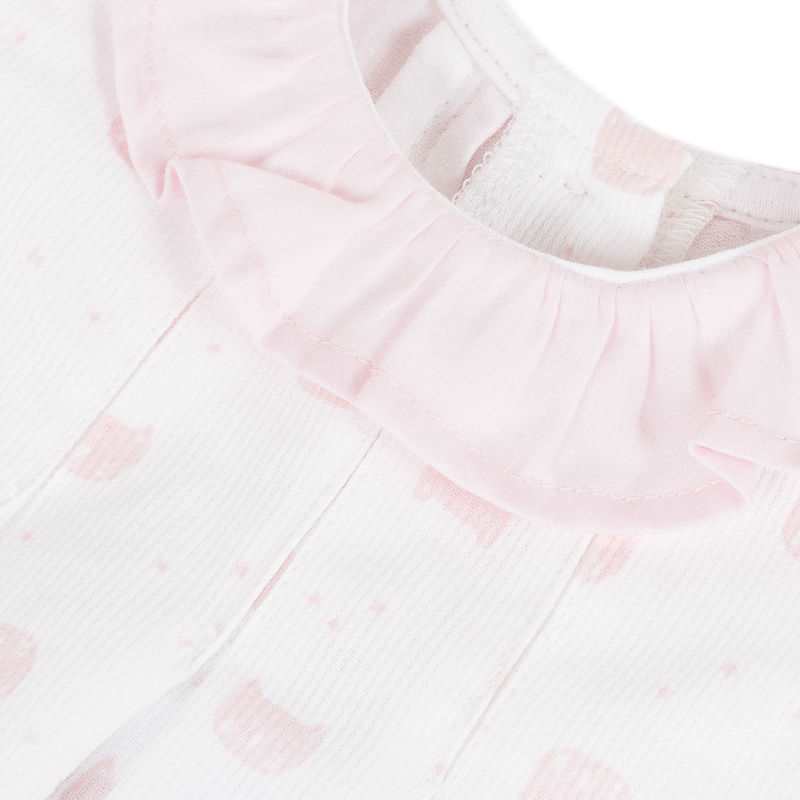 Ensemble bloomer rose satin et coton naissance Absorba