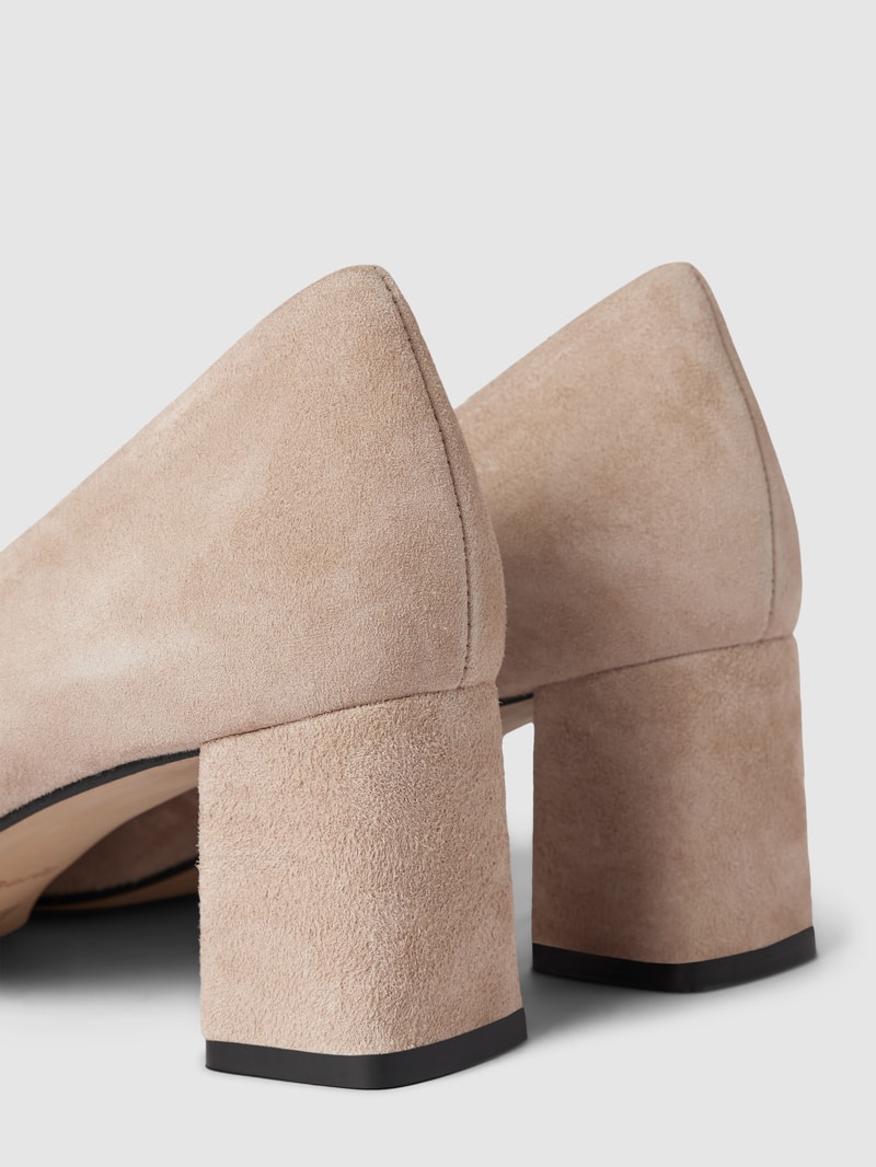 Pumps aus echtem Wildleder in beige