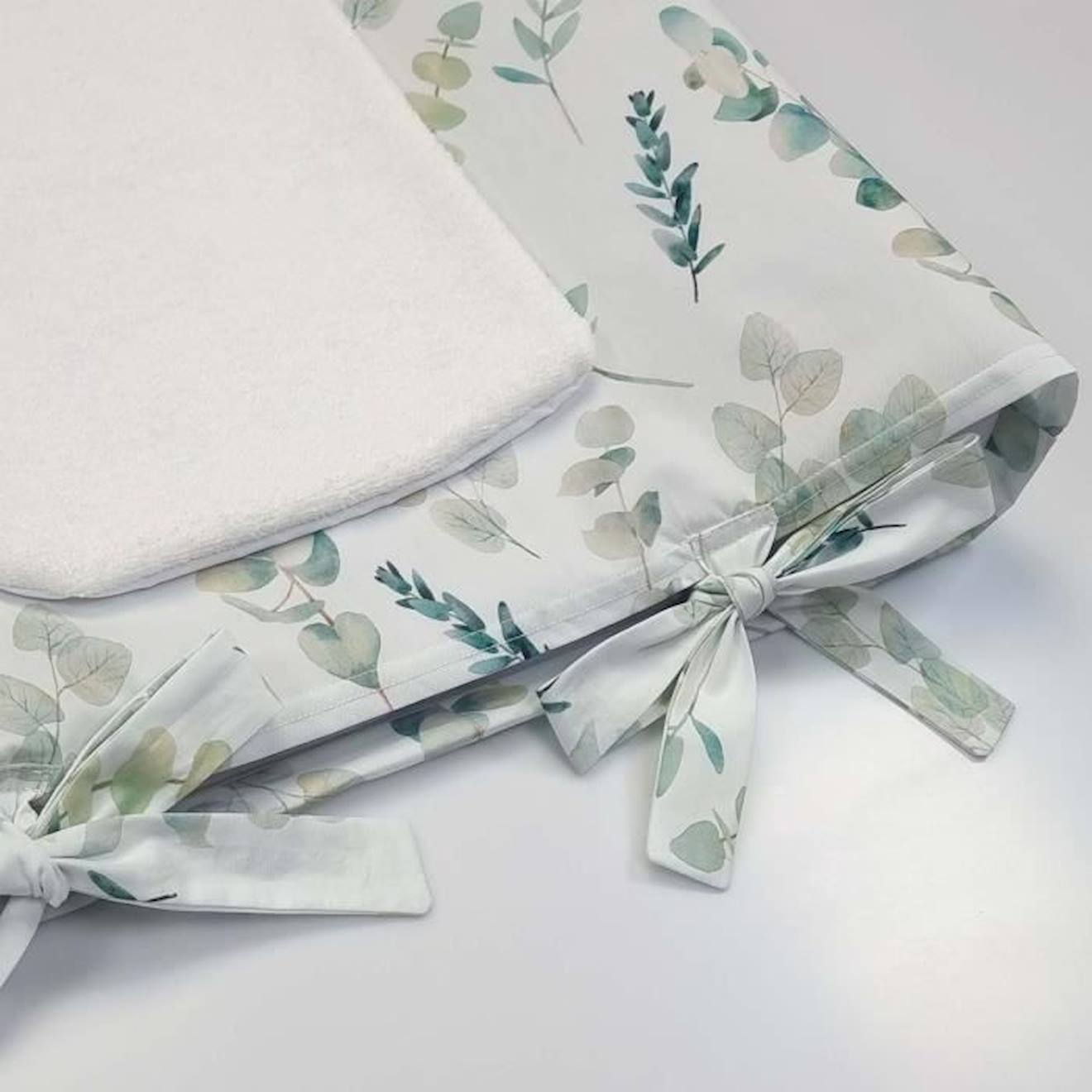 Housse de matelas à langer, Eucalyptus TU blanc