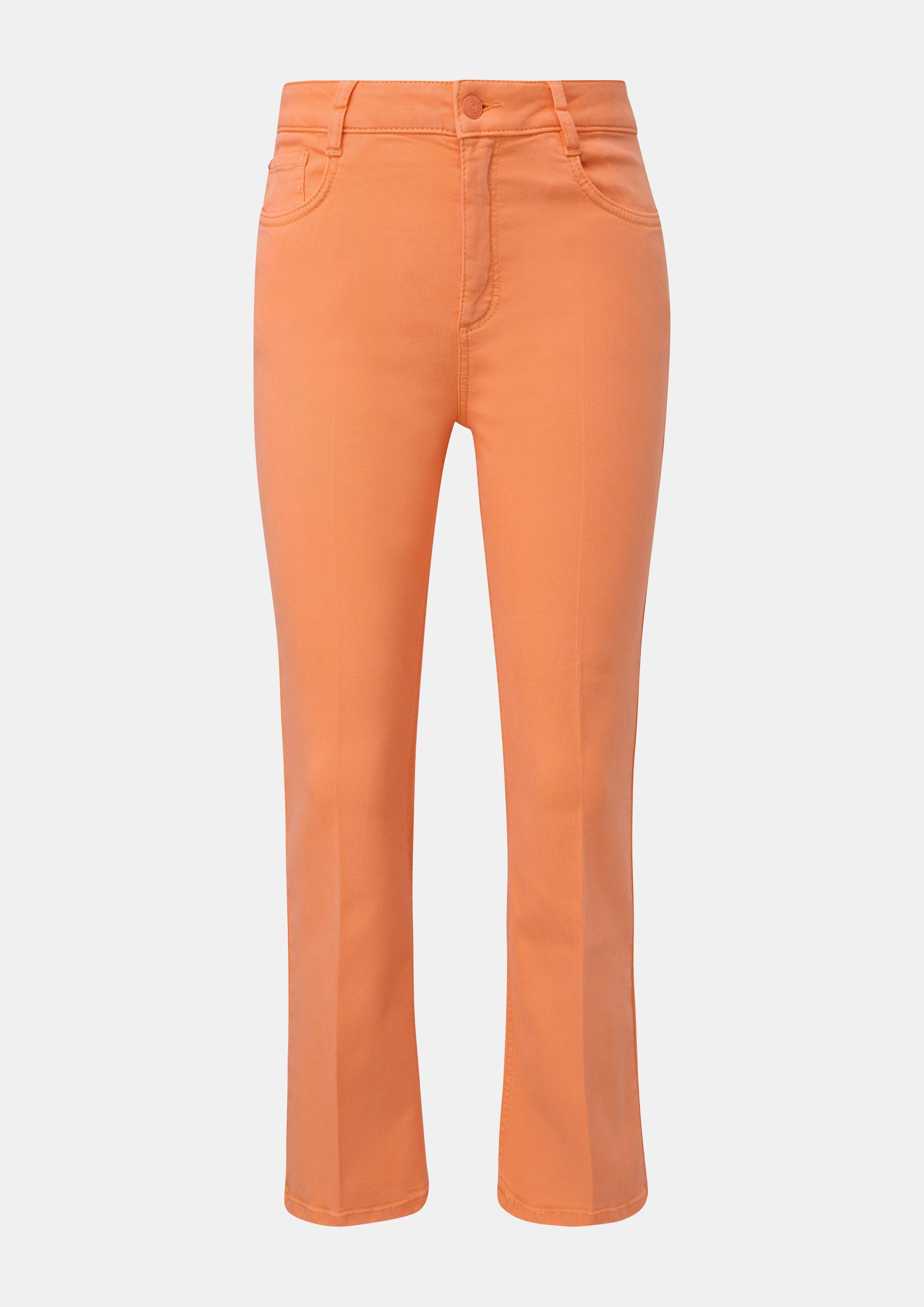 Regular: Twill-Hose mit Flared leg - orange