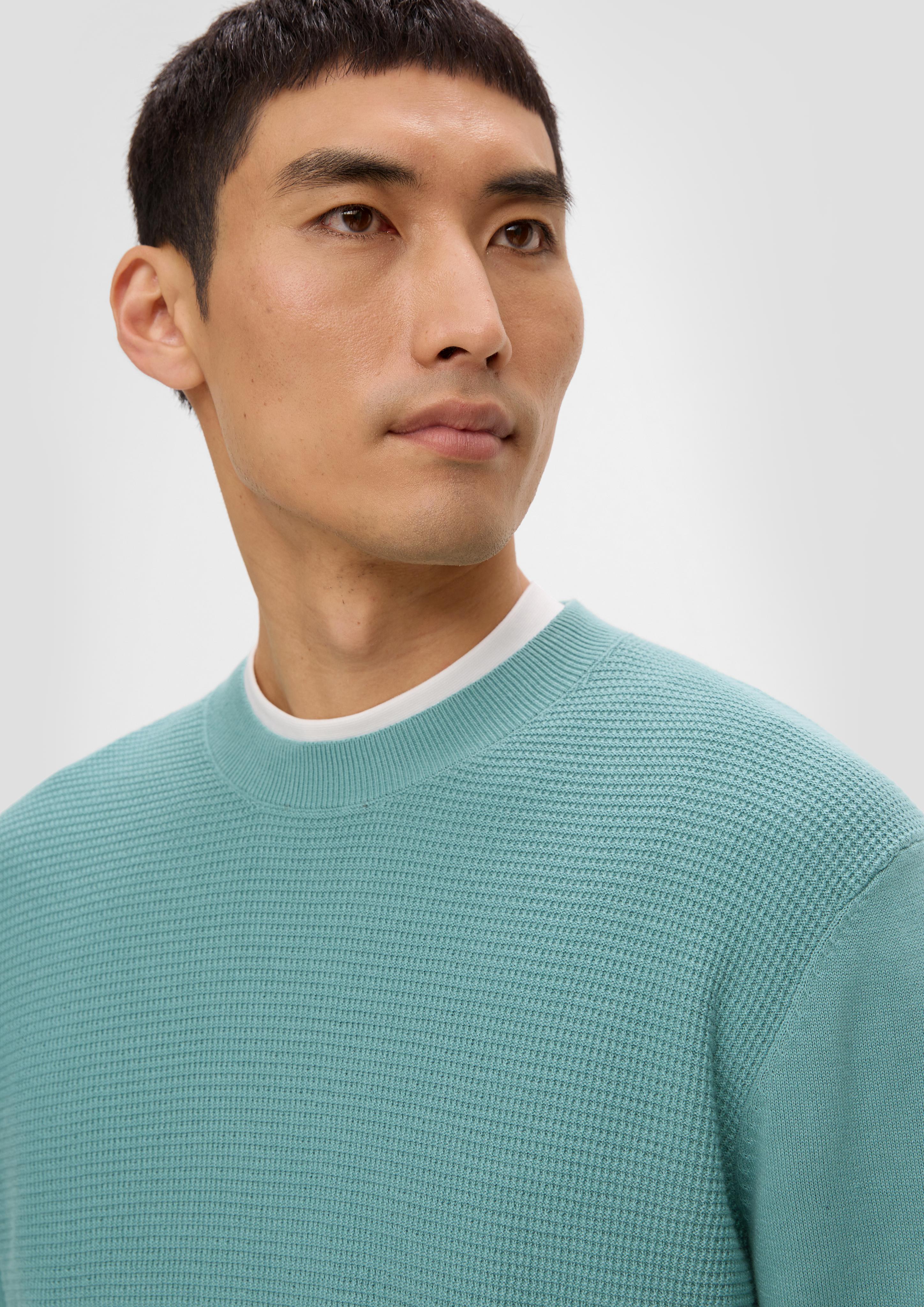 Strickpullover mit Waffelpiqué-Muster  2137426-6557