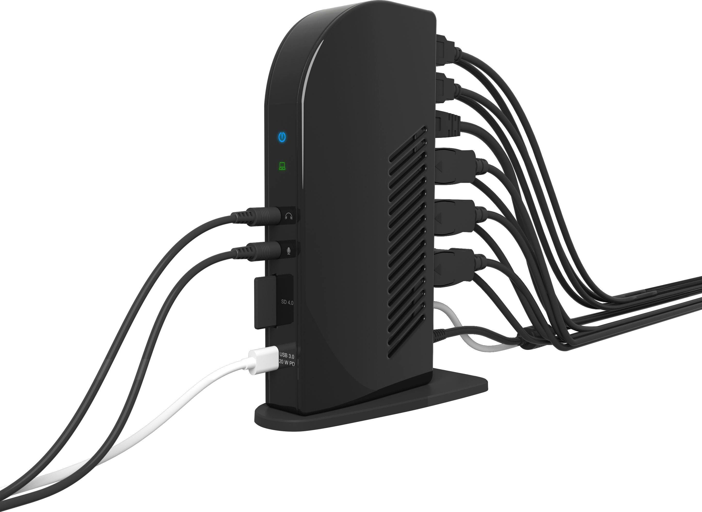 ICY BOX Laptop-Dockingstation ICY BOX USB Type-C DockingStation, mit dreifacher Videoausgabe
