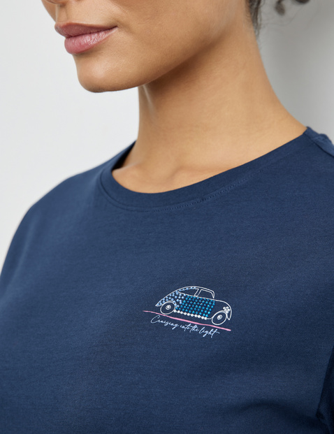 T-Shirt mit kleiner Stickerei