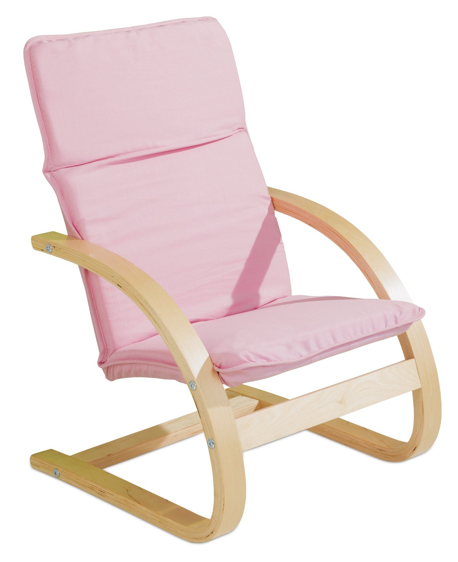 Home4You Kindersessel Pink, Webstoffbezug, Birkenschichtholz