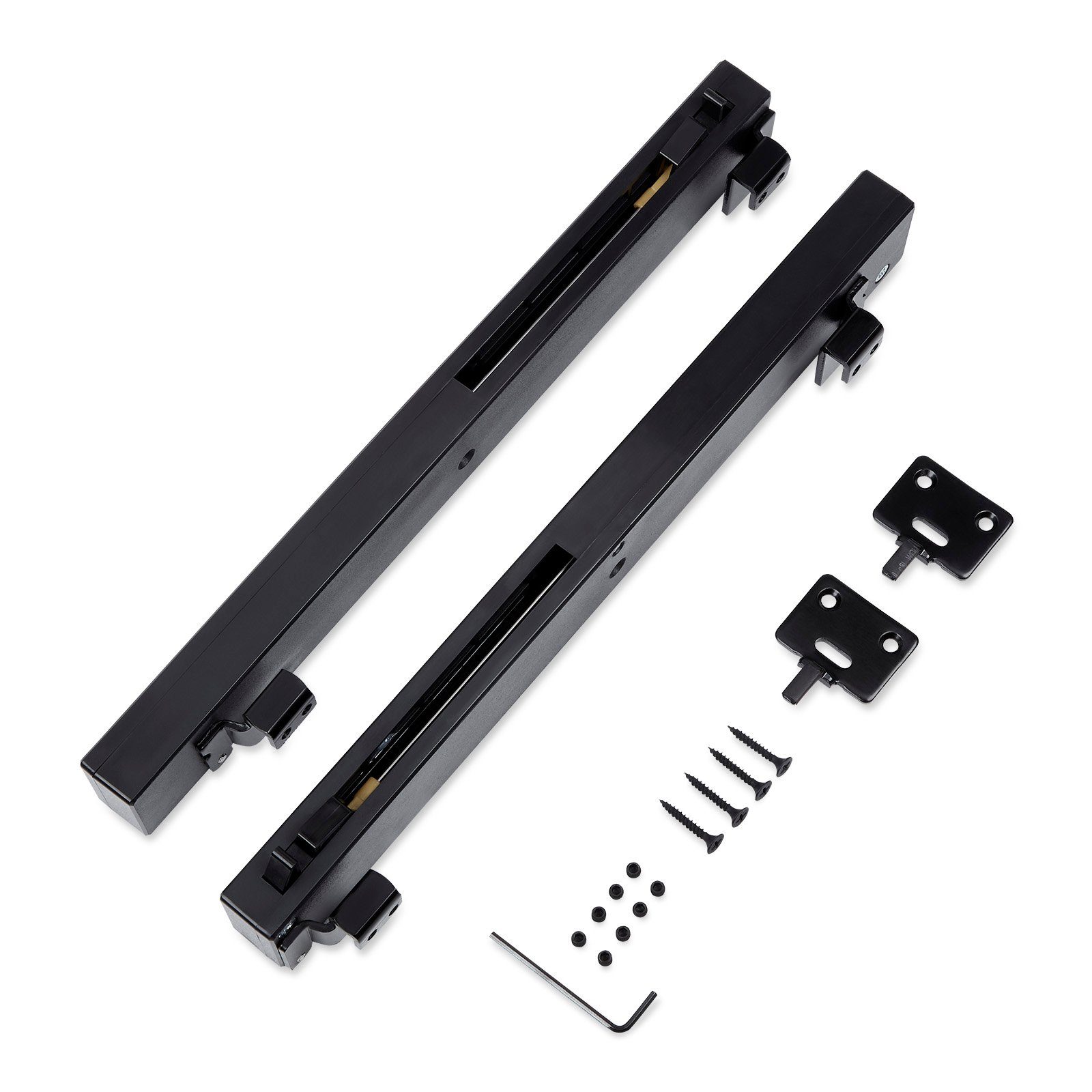 SO-TECH® Schiebetür Schiebetürbeschlag LOUNGE mit Soft-Close schwarz aus Stahl, belastbar bis 100 kg, Komplettset