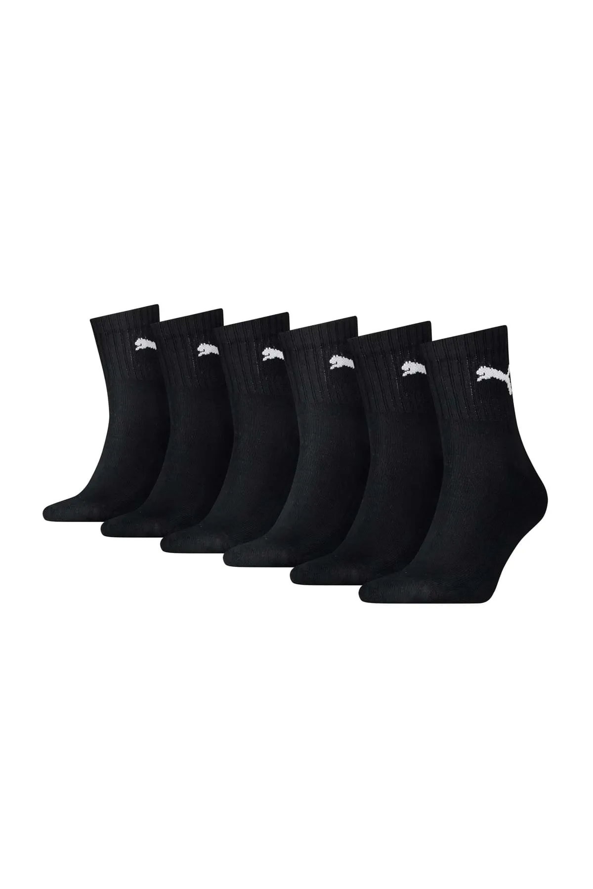 Puma  Unisex Sportsocken, 6er Pack - Short Crew Socks, ECOM, Logo, einfarbig