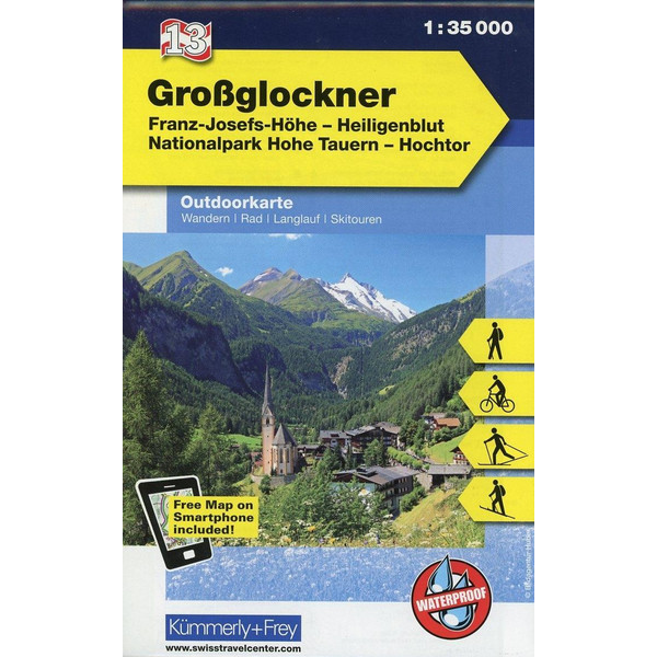 KuF Österreich Outdoorkarte 13 Großglockner 1 : 35 000 - Wanderkarte