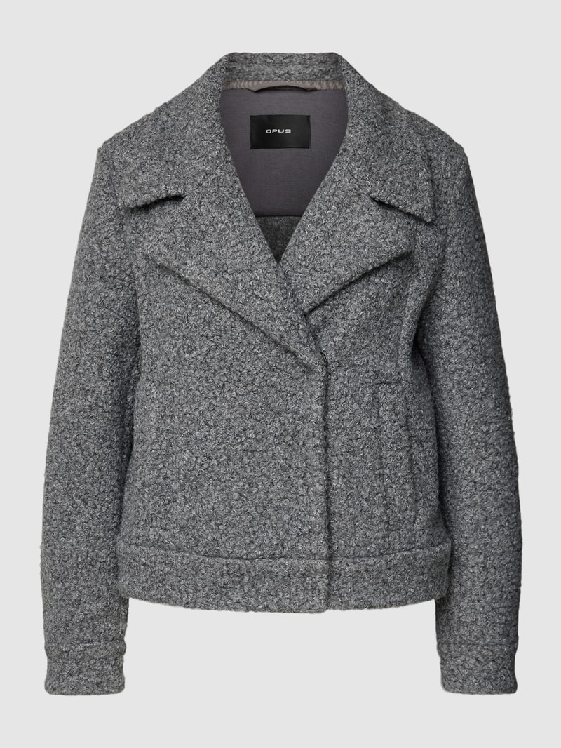 Jacke mit Reverskragen Modell 'Humini' in hellgrau