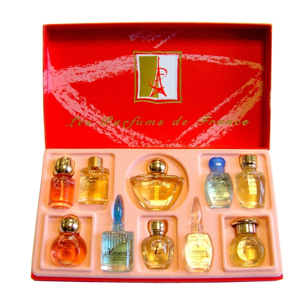 Charrier LES PARFUMS DE FRANCE Coffret de 10 miniatures d'Eaux de Parfum