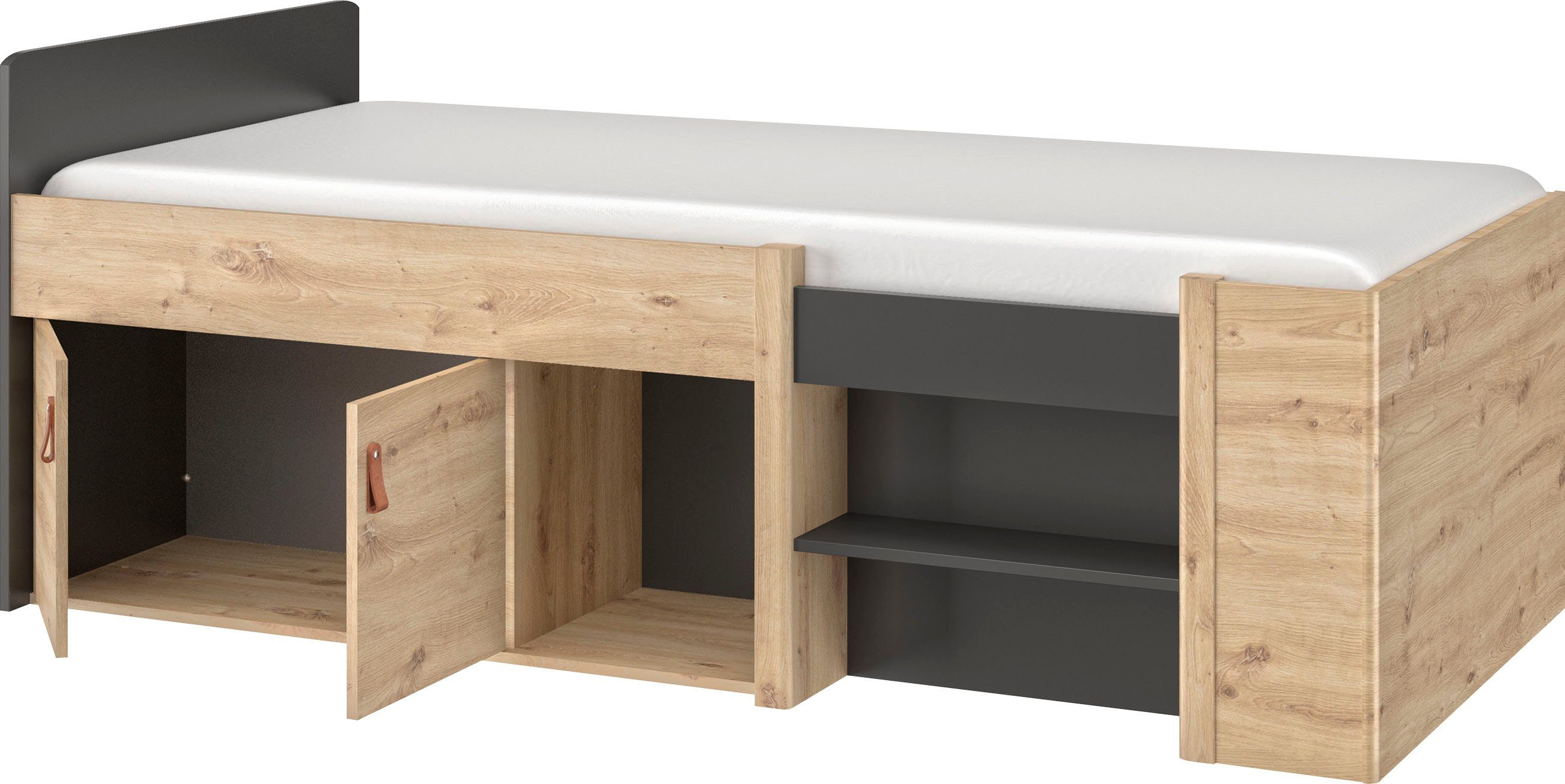 Gami Jugendzimmer-Set Arthus, (2-St., Funktionsbett, Kleiderschrank)