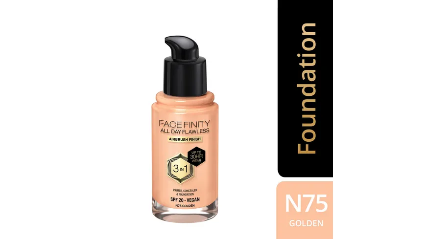 MAX FACTOR FaceFinity All Day Flawless 3in1 Foundation 30 ml 75 - Golden