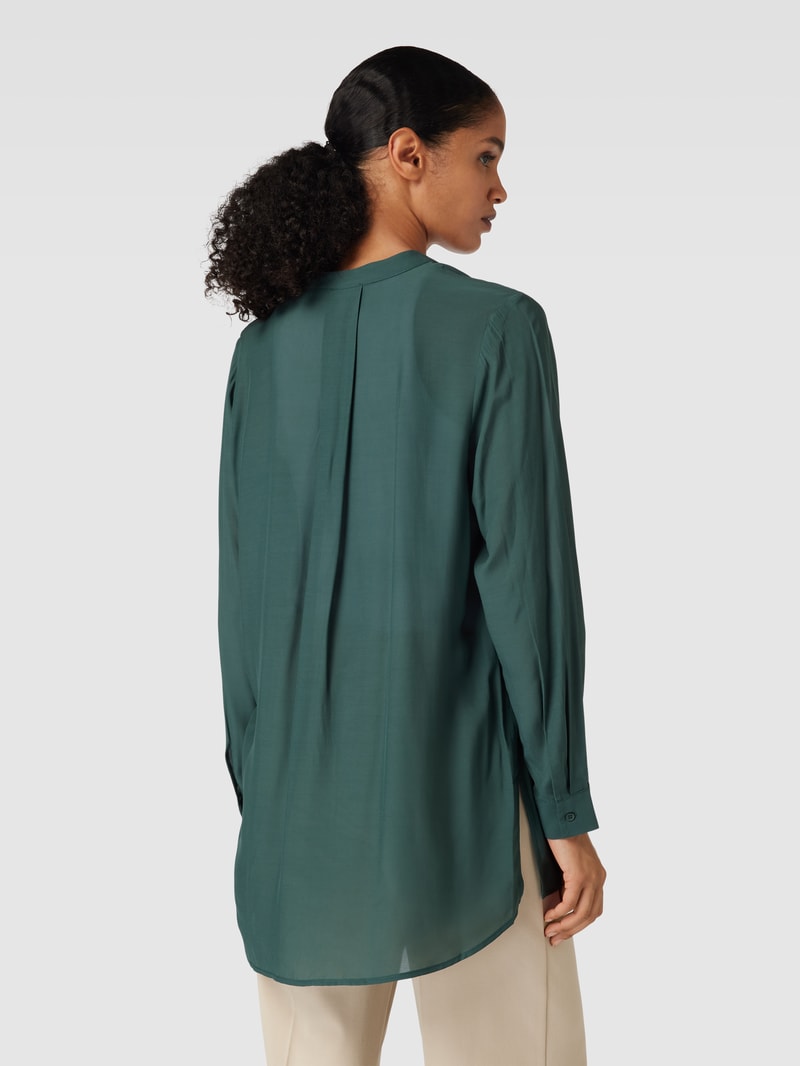 Bluse mit Serafino-Ausschnitt Modell 'Facura' in bottle