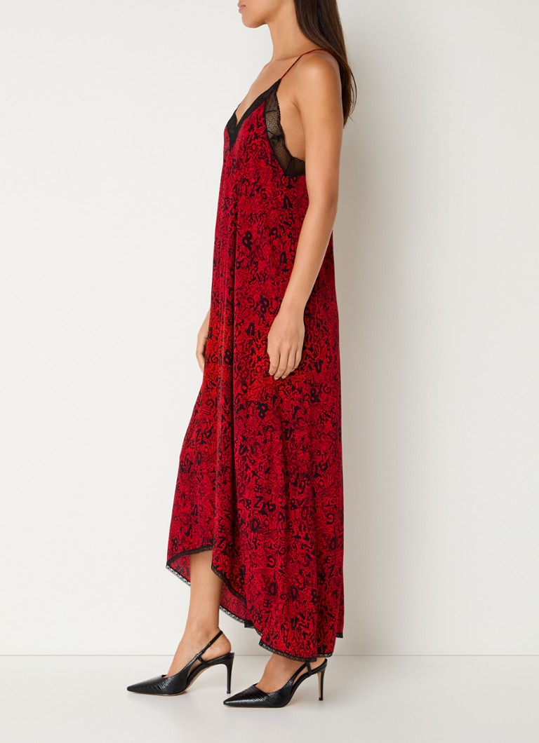 Rochie midi Risty de la Zadig&Voltaire, cu detalii de dantelă.