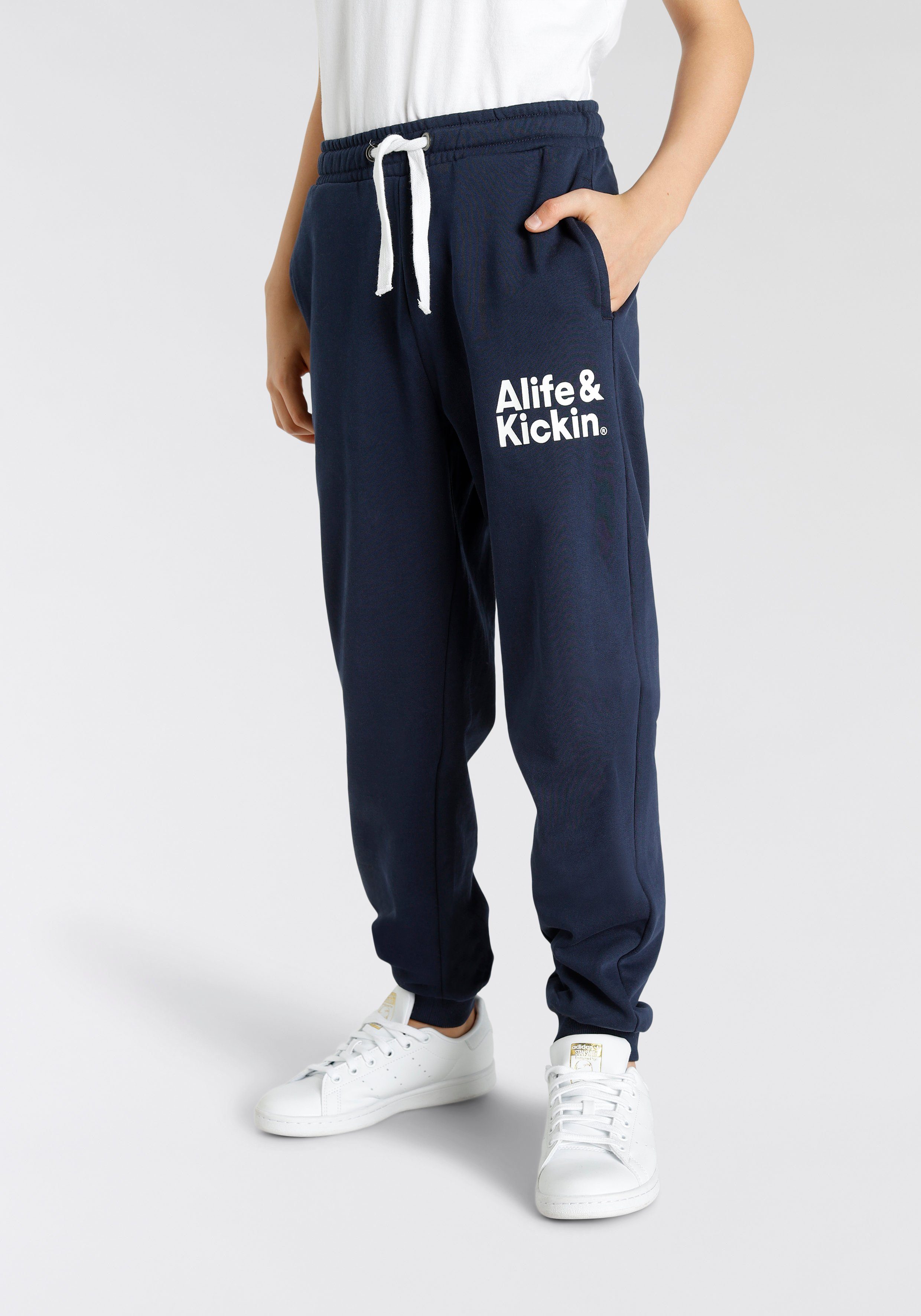 Alife & Kickin Sweathose Logo-Print weiche innen geraute Ware