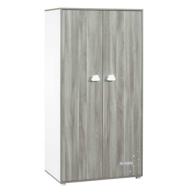 Armoire 2 portes chêne Silex Smile