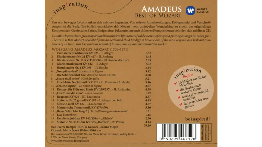 Amadeus-Best Of Mozart Inspiration Series