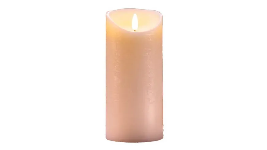 flower Power 3D LED Kerze Lumbre Rustik 20cm creme