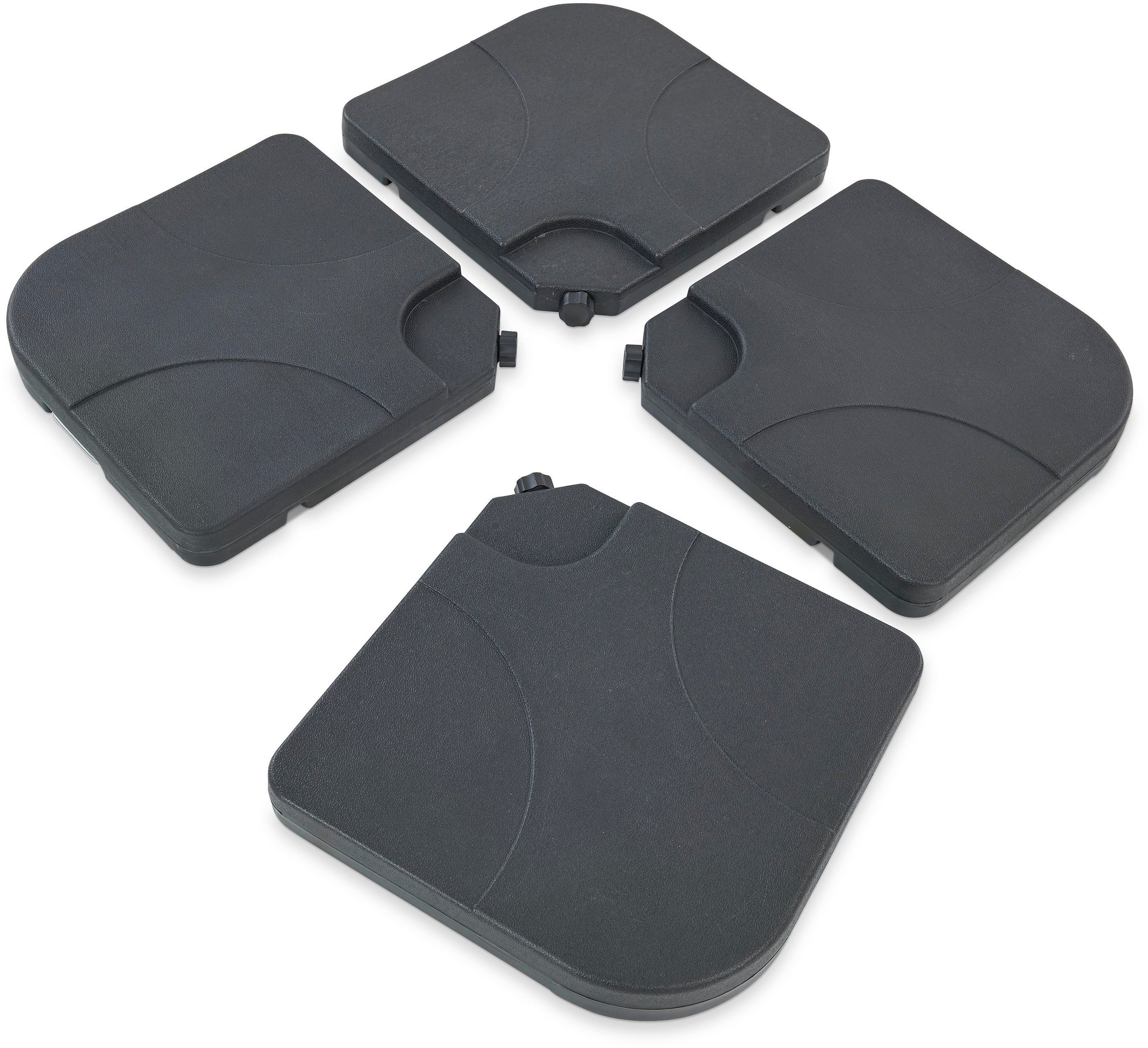 Leco Kunststoffschirmständer Kunststoff-Plattensets für Sonnenschirme, 4 tlg.