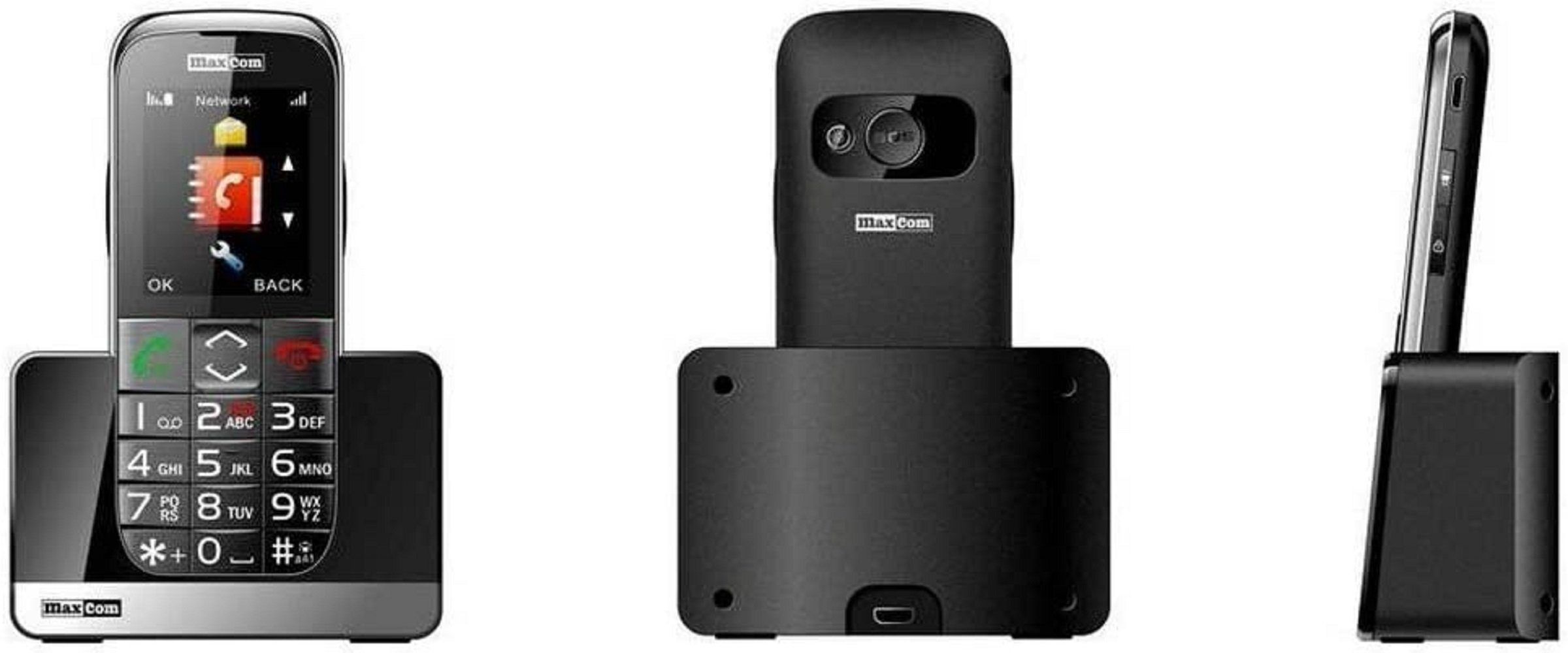 Maxcom Multi-Media Handy micro-SIM (5,6 cm (2,2 Zoll) Farbdisplay, 0,3M Seniorenhandy