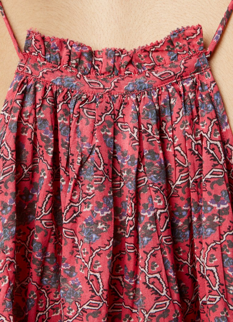 Isabel Marant Fabino οργανικό βαμβάκι με φλοράλ σχέδια και crop top